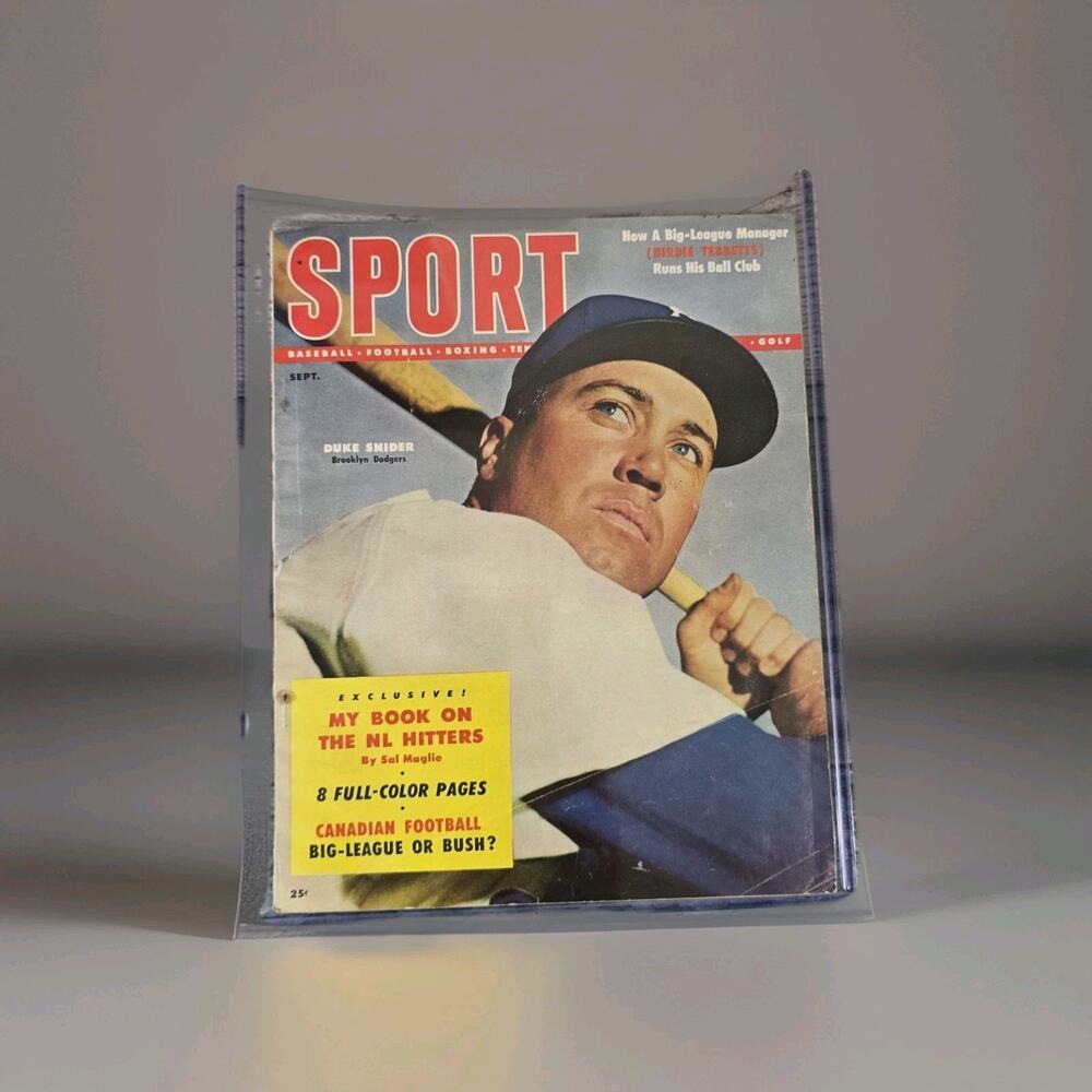 Sport Magazine newsstand 1954 Duke Snider Brooklyn Dodgers MLB Baseball Vintage